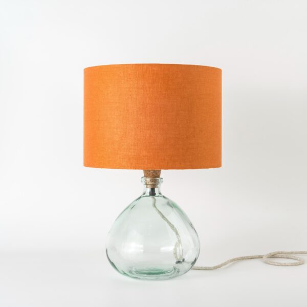 Natural Linen Pumpkin Orange Lampshade